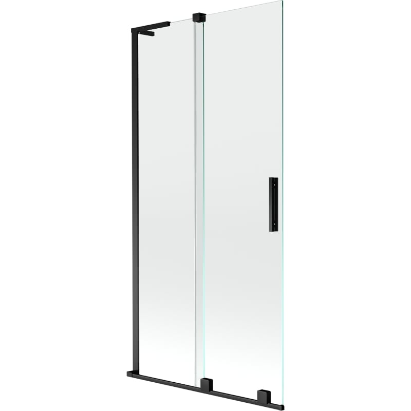 Mexen Velar L paroi de baignoire coulissante à 2 vantaux 90 x 150 cm, transparent, noir - 896-090-003-01-70