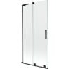 Mexen Velar L paroi de baignoire coulissante à 2 vantaux 90 x 150 cm, transparent, noir - 896-090-003-01-70