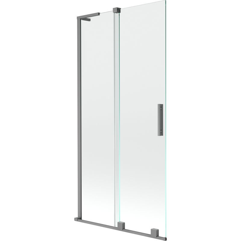 Mexen Velar L pare-douche 2 volets coulissants 90 x 150 cm, transparent, métal canon - 896-090-003-01-95