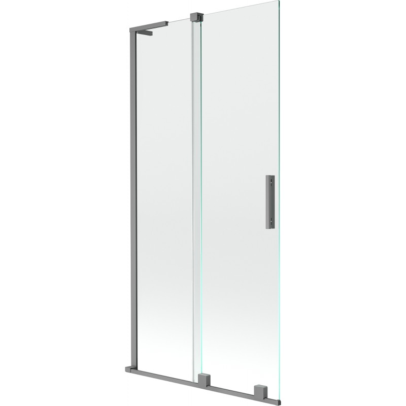 Mexen Velar L paroi de douche 2 volets coulissants 90 x 150 cm, transparent, gun metal - 896-090-003-01-95