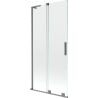 Mexen Velar L paroi de douche 2 volets coulissants 90 x 150 cm, transparent, gun metal - 896-090-003-01-95