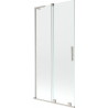 Mexen Velar L paroi de baignoire à 2 vantaux coulissante 90 x 150 cm, transparent, nickel brossé - 896-090-003-01-97