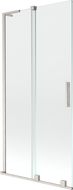 Mexen Velar L paroi de baignoire 2 panneaux coulissants 90 x 150 cm, transparent, nickel brossé - 896-090-003-01-97