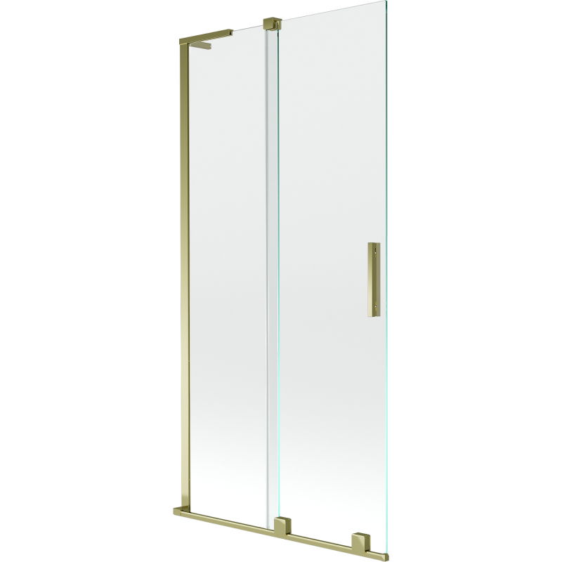 Mexen Velar L paroi de baignoire à 2 volets coulissants 95 x 150 cm, transparent, doré - 896-095-003-01-50