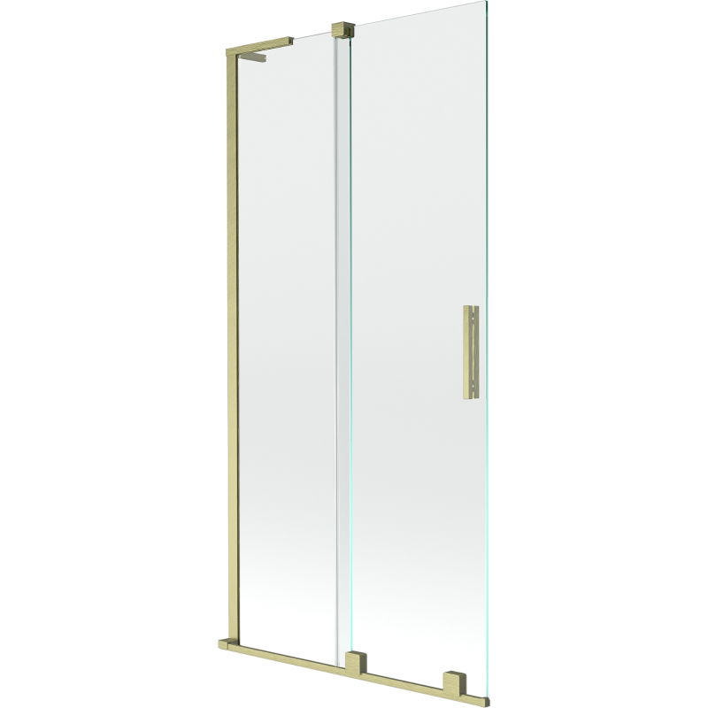 Mexen Velar L paroi de baignoire 2 volets coulissants 95 x 150 cm, transparent, doré brossé - 896-095-003-01-55