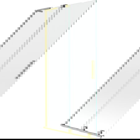 Mexen Velar L paroi de baignoire 2 volets coulissants 95 x 150 cm, transparent, doré brossé - 896-095-003-01-55