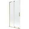 Mexen Velar L paroi de baignoire à 2 vantaux coulissante 95 x 150 cm, transparent, or brossé - 896-095-003-01-55