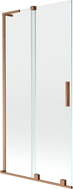 Mexen Velar L paroi de baignoire 2 volets coulissants 95 x 150 cm, transparent, cuivre brossé - 896-095-003-01-65