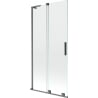 Mexen Velar L paroi de baignoire 2 panneaux coulissants 95 x 150 cm, transparent, gris canon brossé - 896-095-003-01-66