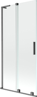 Mexen Velar L paroi de baignoire 2 panneaux coulissants 95 x 150 cm, transparent, gris canon brossé - 896-095-003-01-66