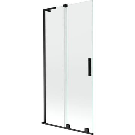 Mexen Velar L paroi de baignoire à 2 vantaux coulissante 95 x 150 cm, transparent, noir - 896-095-003-01-70