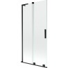 Mexen Velar L paroi de baignoire à 2 vantaux coulissante 95 x 150 cm, transparent, noir - 896-095-003-01-70
