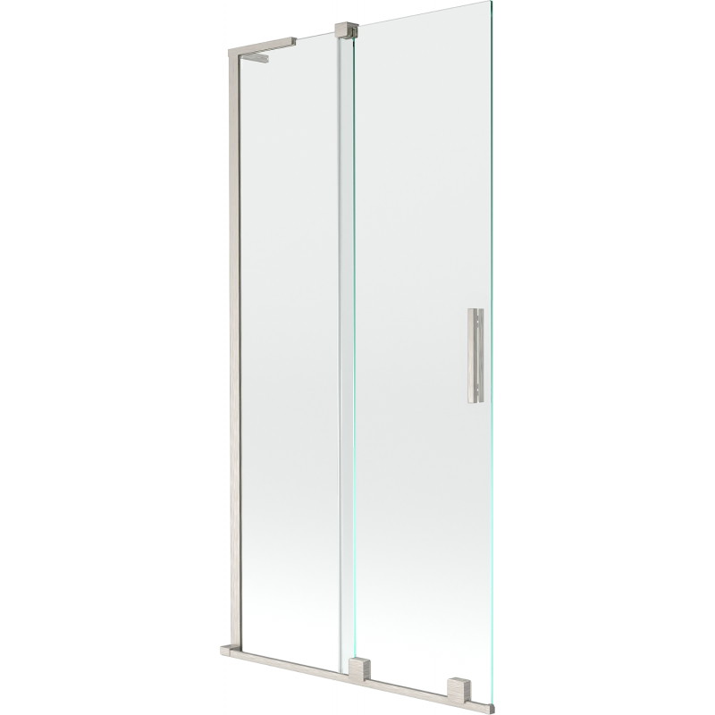 Mexen Velar L paroi de baignoire double paroi coulissante 95 x 150 cm, transparent, nickel brossé - 896-095-003-01-97
