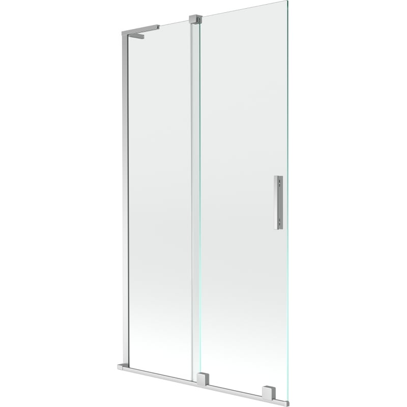 Mexen Velar L paroi de baignoire à 2 vantaux coulissants 100 x 150 cm, transparent, chrome - 896-100-003-01-01