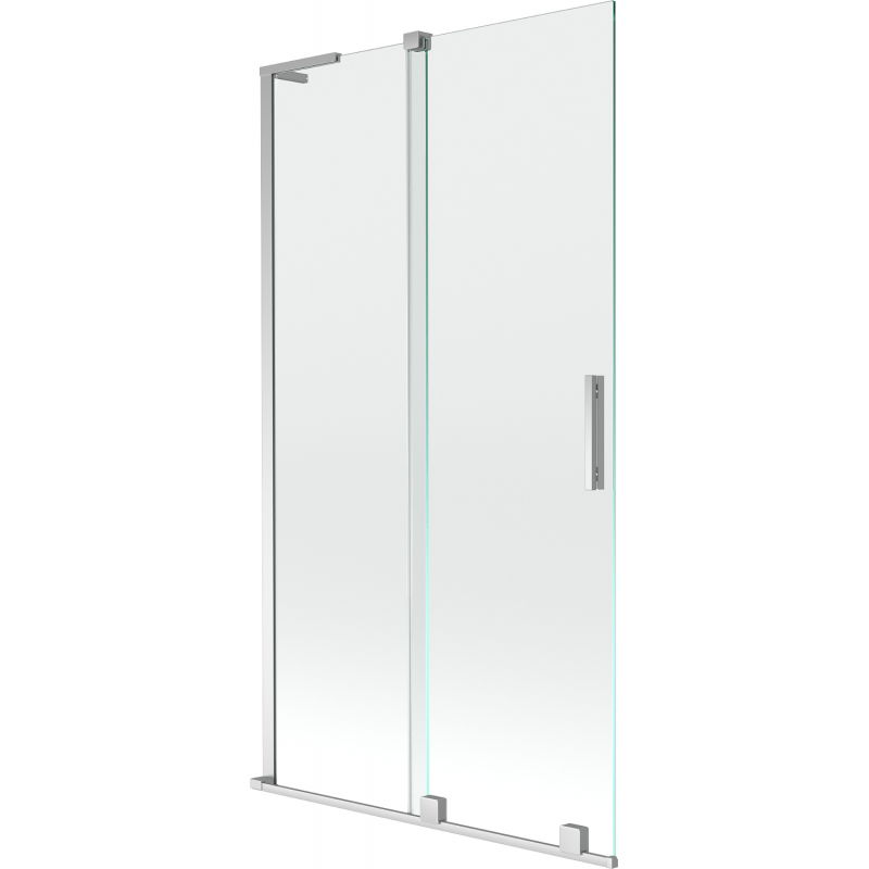 Mexen Velar L paroi de baignoire coulissante 2 panneaux 100 x 150 cm, transparent, chrome - 896-100-003-01-01
