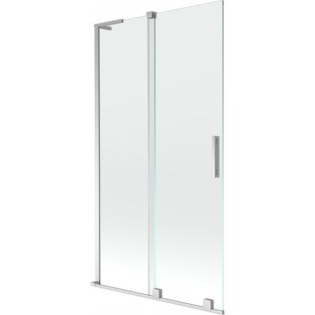 Mexen Velar L paroi de baignoire à 2 vantaux coulissants 100 x 150 cm, transparent, chrome - 896-100-003-01-01