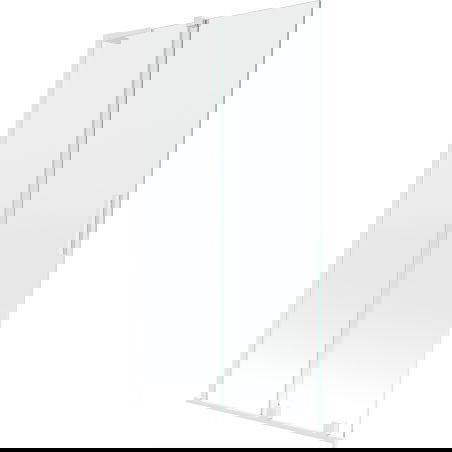 Mexen Velar L paroi de baignoire 2-volets coulissante 100 x 150 cm, transparent, blanc - 896-100-003-01-20