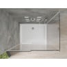 Mexen Omega cabine de douche coulissante 120 x 90 cm, transparente, chrome + receveur de douche Flat - 825-120-090-01-00-4010