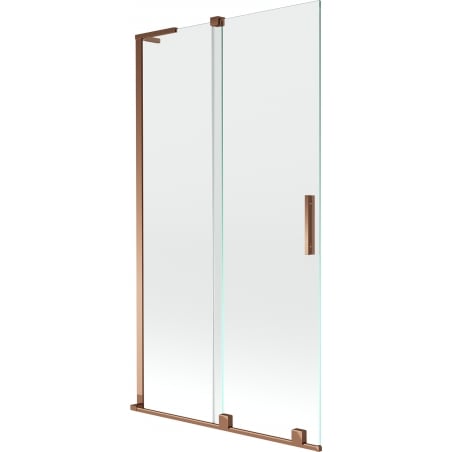 Mexen Velar L paroi de baignoire coulissante à 2 vantaux 100 x 150 cm, transparent, or rose - 896-100-003-01-60
