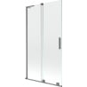 Mexen Velar L paroi de baignoire à 2 volets coulissants 100 x 150 cm, transparent, métal gun - 896-100-003-01-95