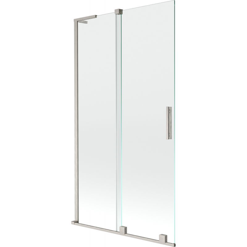 Paroi de bain Mexen Velar L 2 volets coulissants 100 x 150 cm, transparent, nickel brossé - 896-100-003-01-97