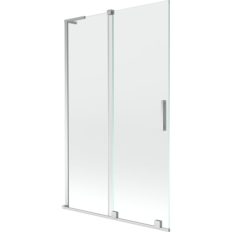 Mexen Velar L paroi de baignoire à 2 panneaux coulissants 110 x 150 cm, transparent, chrome - 896-110-003-01-01