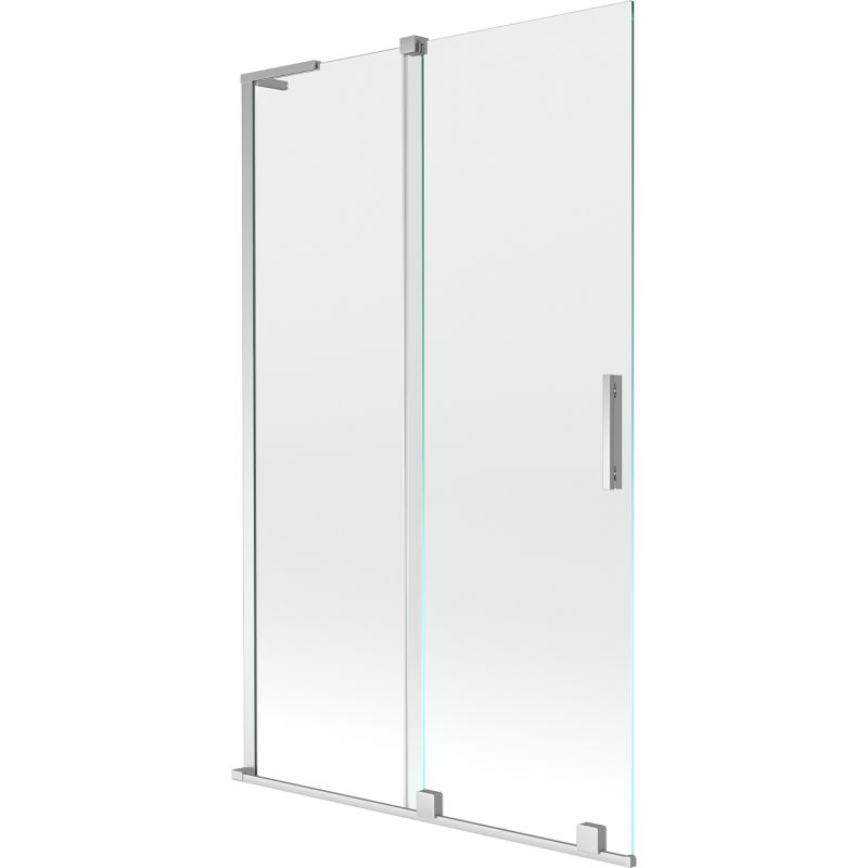 Mexen Velar L paroi de baignoire coulissante 2 volets 110 x 150 cm, transparent, chrome - 896-110-003-01-01