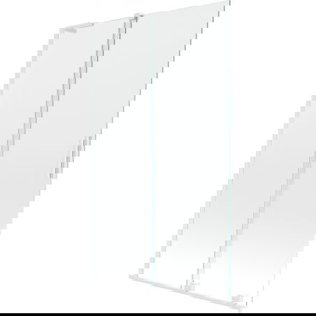 Mexen Velar L paroi de baignoire 2 volets coulissante 110 x 150 cm, transparent, blanc - 896-110-003-01-20