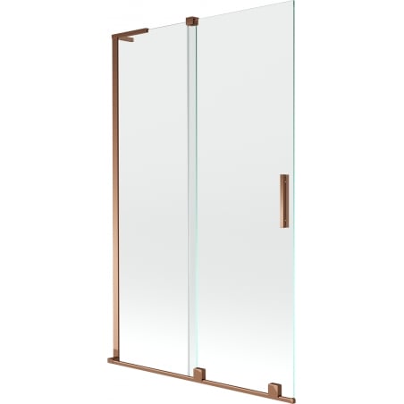 Mexen Velar L paroi de baignoire coulissante à 2 panneaux 110 x 150 cm, transparent, or rose - 896-110-003-01-60