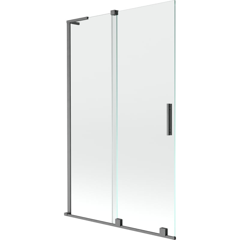 Mexen Velar L paroi de baignoire à 2 volets coulissants 110 x 150 cm, transparent, gris canon brossé - 896-110-003-01-66