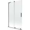 Mexen Velar L paroi de baignoire à 2 volets coulissants 110 x 150 cm, transparent, gris canon brossé - 896-110-003-01-66