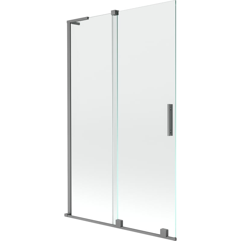Mexen Velar L paroi de baignoire pliante 2 volets 110 x 150 cm, transparent, gun metal - 896-110-003-01-95