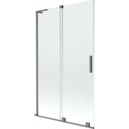 Mexen Velar L paroi de baignoire pliante 2 volets 110 x 150 cm, transparent, gun metal - 896-110-003-01-95