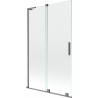 Mexen Velar L paroi de baignoire pliante 2 volets 110 x 150 cm, transparent, gun metal - 896-110-003-01-95