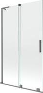 Mexen Velar L paroi de baignoire pliante 2 volets 110 x 150 cm, transparent, gun metal - 896-110-003-01-95