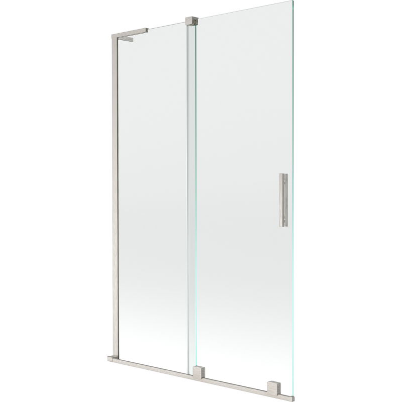 Paroi de baignoire coulissante 2 volets Mexen Velar L 110 x 150 cm, transparent, nickel brossé - 896-110-003-01-97
