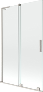 Paroi de baignoire coulissante 2 volets Mexen Velar L 110 x 150 cm, transparent, nickel brossé - 896-110-003-01-97
