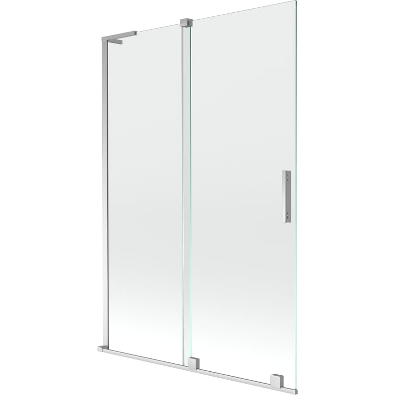 Mexen Velar L paroi de baignoire à 2 panneaux coulissants 120 x 150 cm, transparent, chrome - 896-120-003-01-01