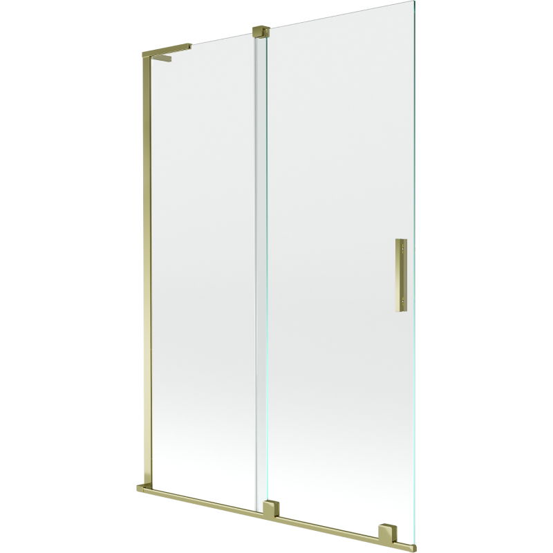 Mexen Velar L paroi de baignoire 2 volets coulissants 120 x 150 cm, transparent, doré - 896-120-003-01-50