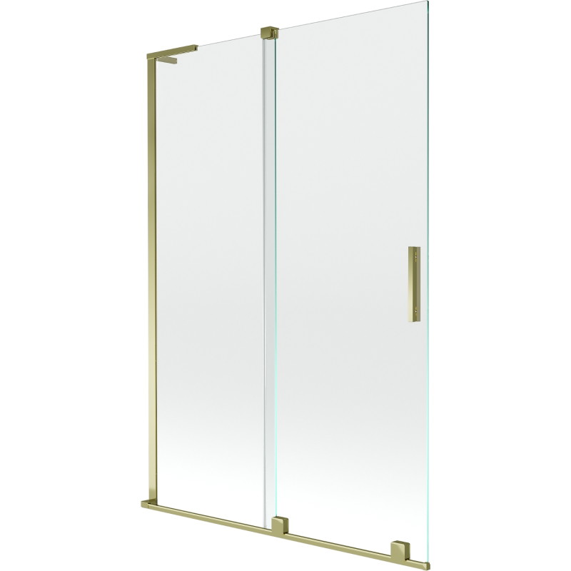 Mexen Velar L paroi de baignoire à 2 vantaux coulissants 120 x 150 cm, transparent, doré - 896-120-003-01-50