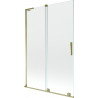 Mexen Velar L paroi de baignoire à 2 vantaux coulissants 120 x 150 cm, transparent, doré - 896-120-003-01-50