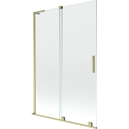 Mexen Velar L paroi de baignoire 2 volets coulissants 120 x 150 cm, transparent, or brossé - 896-120-003-01-55