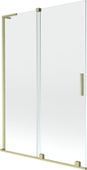 Mexen Velar L paroi de baignoire 2 volets coulissants 120 x 150 cm, transparent, or brossé - 896-120-003-01-55
