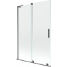 Mexen Velar L paroi de baignoire à 2 volets coulissants 120 x 150 cm, transparent, gris canon brossé - 896-120-003-01-66