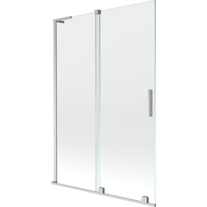Paroi de baignoire 2 volets coulissants Mexen Velar L 120 x 150 cm, transparent, nickel brossé - 896-120-003-01-97