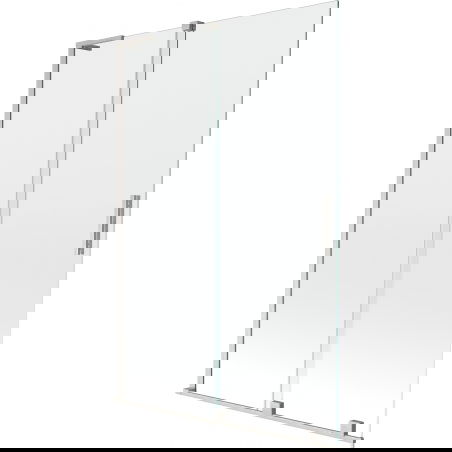 Paroi de baignoire 2 volets coulissants Mexen Velar L 120 x 150 cm, transparent, nickel brossé - 896-120-003-01-97