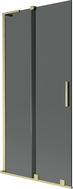 Mexen Velar L paroi de baignoire à 2 panneaux coulissants 95 x 150 cm, graphite, or brossé - 896-095-003-41-55