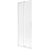 Mexen Velar L paroi de baignoire 2 volets coulissante 70 x 150 cm, givré, blanc - 896-070-003-31-20