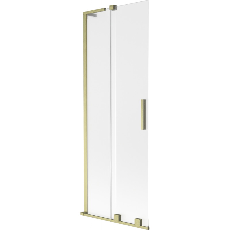 Mexen Velar L paroi de baignoire 2 battants coulissants 70 x 150 cm, givré, or brossé - 896-070-003-31-55