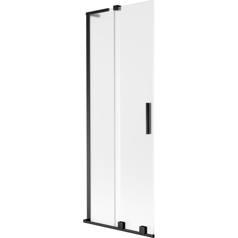 Paroi de baignoire coulissante à 2 volets Mexen Velar L 70 x 150 cm, givré, noir - 896-070-003-31-70